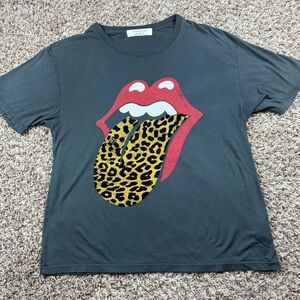 DAYDREAMER Stones Flocked Leopard Tongue Tee